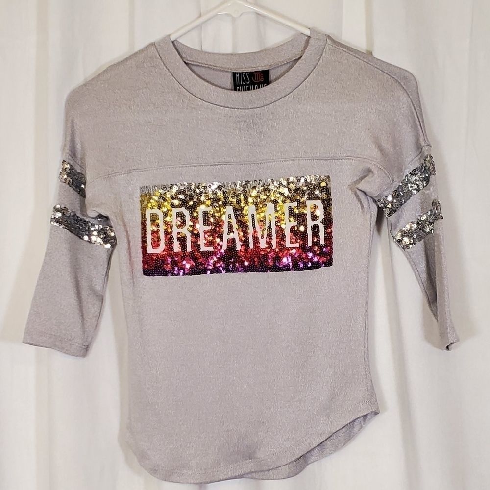 Grey Miss Chievous Sequin Top.